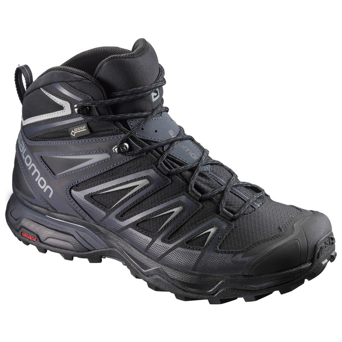 Salomon Singapore Mens Hiking Shoes - X ULTRA 3 MID GTX® Black | 19037-STPU